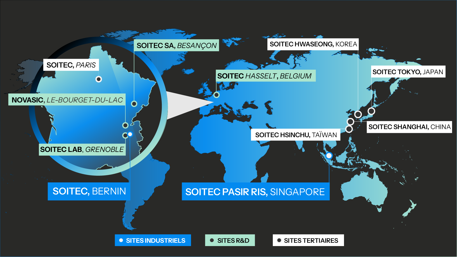 Soitec Map -  French Blue Map